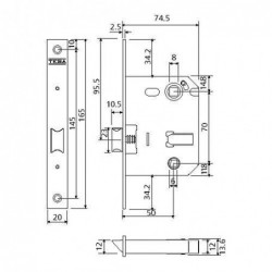 PICAPORTE UNIFICADO 134U/50...