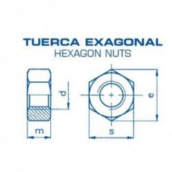 TUERCA EXAGONAL 934 INOX....