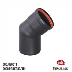 CODO PELLET 80/45º 096013