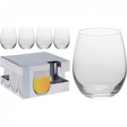 SET 4 VASOS CRISTAL VINO 39CL.
