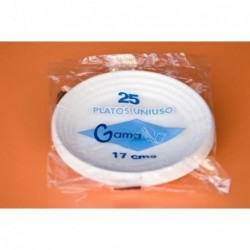PLATO 17 CM. BLANCO PACK-25