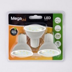 BOM. LED GU10 SMD PLASTICO...