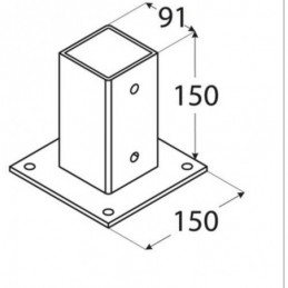 ANCLAJE PLANO PARA POSTES...