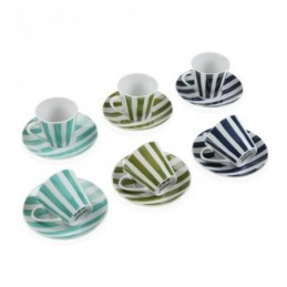 SET 6 TAZAS CAFE C/PLATO...