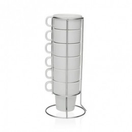 SET 6 TAZAS CAFE C/STAND...