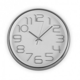 RELOJ COCINA PLATA 30CM...