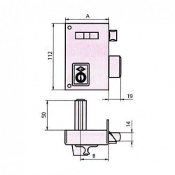 CERRADURA SOBREPONER 56A 70...