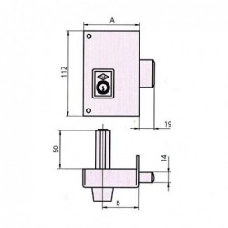 CERRADURA SOBREPONER 56C 60...