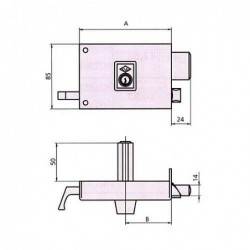 CERRADURA SOBREPONER 125A 8...